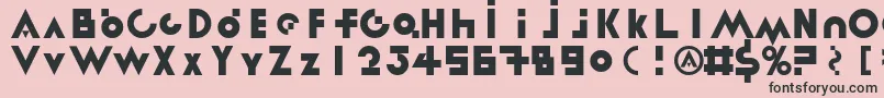 LinotypereneedisplayTypes-fontti – mustat fontit vaaleanpunaisella taustalla