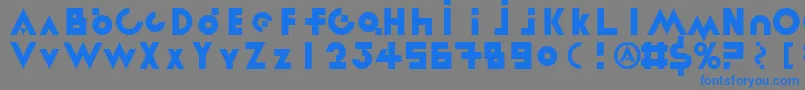 LinotypereneedisplayTypes Font – Blue Fonts on Gray Background