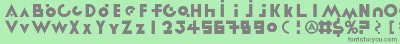 LinotypereneedisplayTypes Font – Gray Fonts on Green Background