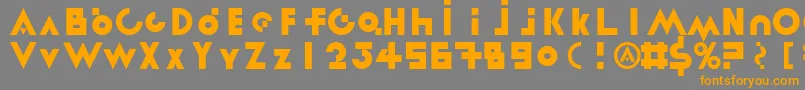 Czcionka LinotypereneedisplayTypes – pomarańczowe czcionki na szarym tle