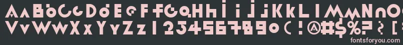 Шрифт LinotypereneedisplayTypes – розовые шрифты на чёрном фоне