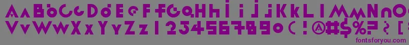 フォントLinotypereneedisplayTypes – 紫色のフォント、灰色の背景