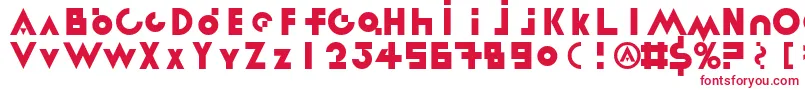 LinotypereneedisplayTypes Font – Red Fonts on White Background