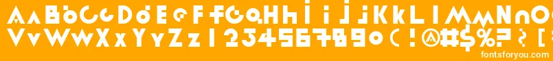 LinotypereneedisplayTypes Font – White Fonts on Orange Background