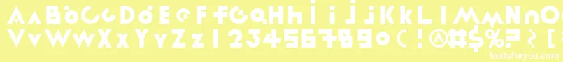 LinotypereneedisplayTypes Font – White Fonts on Yellow Background