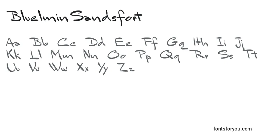 BluelminSandsfortフォント–アルファベット、数字、特殊文字