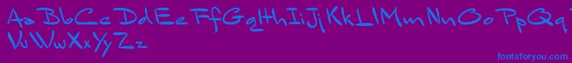 BluelminSandsfort Font – Blue Fonts on Purple Background