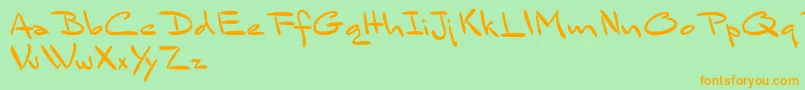 BluelminSandsfort Font – Orange Fonts on Green Background