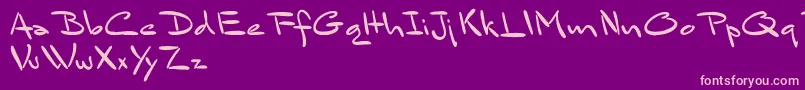 BluelminSandsfort Font – Pink Fonts on Purple Background