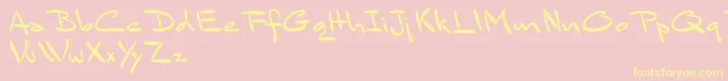 BluelminSandsfort Font – Yellow Fonts on Pink Background