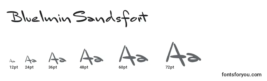 Größen der Schriftart BluelminSandsfort