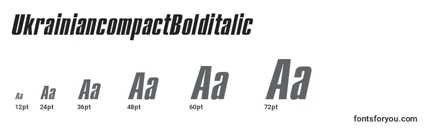 UkrainiancompactBolditalic Font Sizes