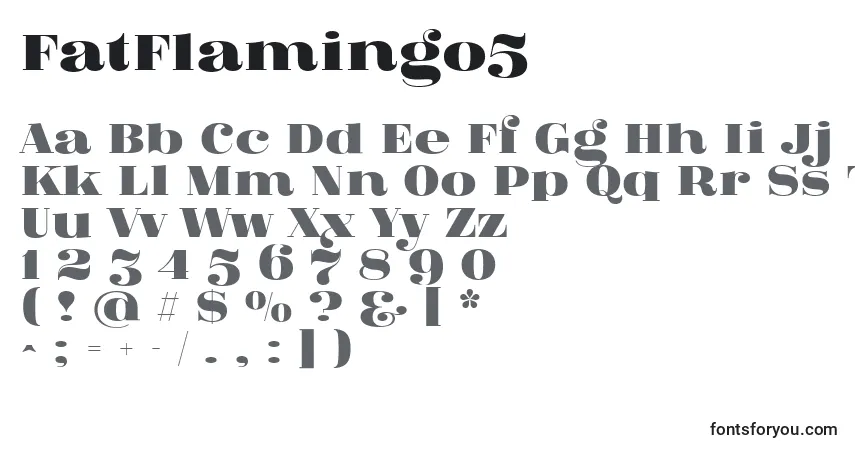 Fuente FatFlamingo5 - alfabeto, números, caracteres especiales