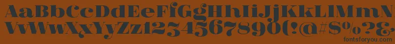 FatFlamingo5 Font – Black Fonts on Brown Background