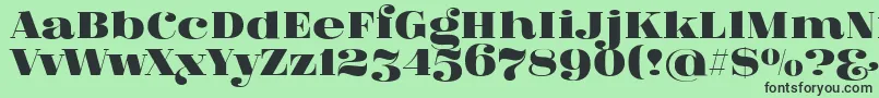 フォントFatFlamingo5 – 緑の背景に黒い文字