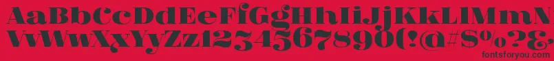 FatFlamingo5 Font – Black Fonts on Red Background