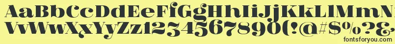More about FatFlamingo5 Font FatFlamingo5 Font – Black Fonts on Yellow Background