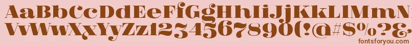 FatFlamingo5-Schriftart – Braune Schriften auf rosa Hintergrund