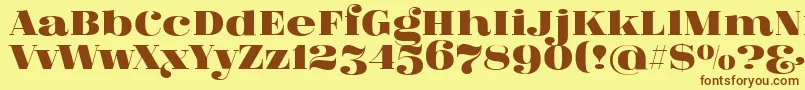 FatFlamingo5 Font – Brown Fonts on Yellow Background