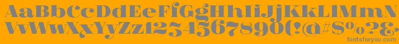 Шрифт FatFlamingo5 – серые шрифты на оранжевом фоне