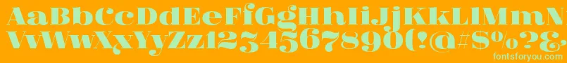 More about FatFlamingo5 Font FatFlamingo5 Font – Green Fonts on Orange Background