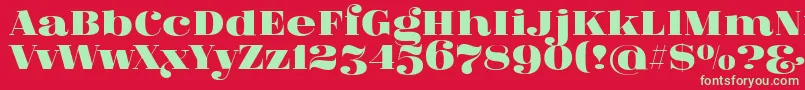 FatFlamingo5 Font – Green Fonts on Red Background