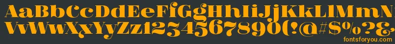 FatFlamingo5 Font – Orange Fonts on Black Background