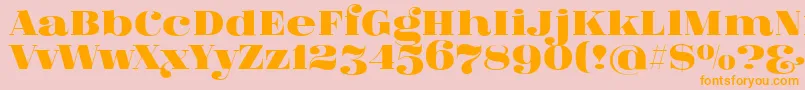 FatFlamingo5 Font – Orange Fonts on Pink Background