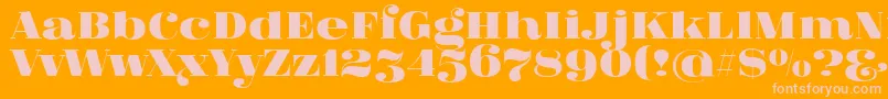 FatFlamingo5 Font – Pink Fonts on Orange Background