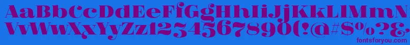 Шрифт FatFlamingo5 – фиолетовые шрифты на синем фоне