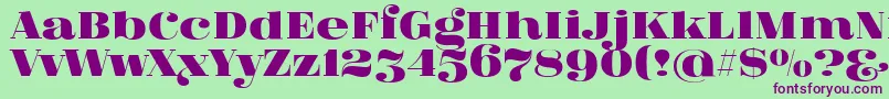 FatFlamingo5 Font – Purple Fonts on Green Background