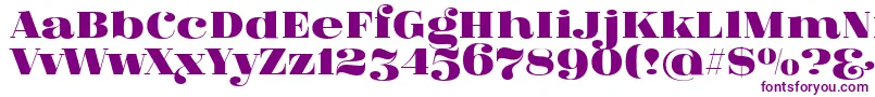 Czcionka FatFlamingo5 – fioletowe czcionki na białym tle