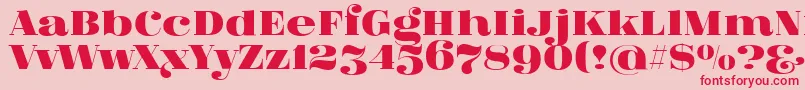 FatFlamingo5 Font – Red Fonts on Pink Background