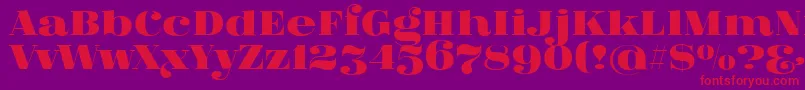 fuente FatFlamingo5 – Fuentes Rojas Sobre Fondo Morado