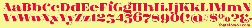 FatFlamingo5 Font – Red Fonts on Yellow Background