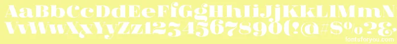 FatFlamingo5 Font – White Fonts on Yellow Background