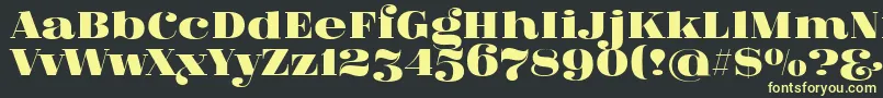 FatFlamingo5 Font – Yellow Fonts on Black Background
