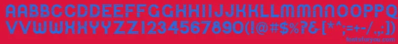 Шрифт UrbanCircusDeco – синие шрифты на красном фоне