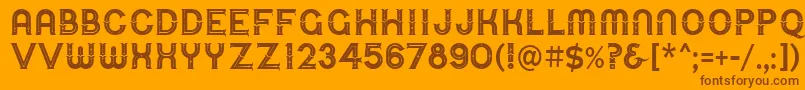 UrbanCircusDeco Font – Brown Fonts on Orange Background