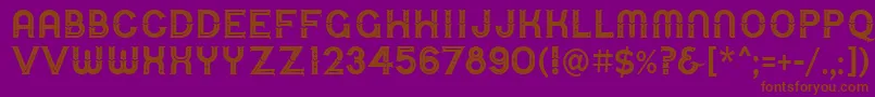UrbanCircusDeco-fontti – ruskeat fontit violetilla taustalla