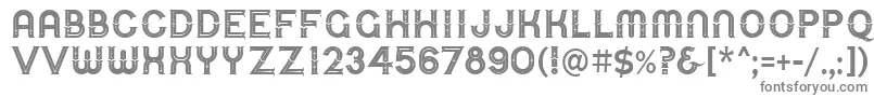 フォントUrbanCircusDeco – 白い背景に灰色の文字