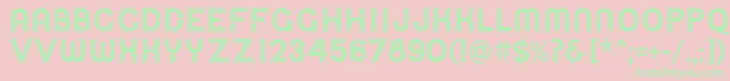 UrbanCircusDeco Font – Green Fonts on Pink Background