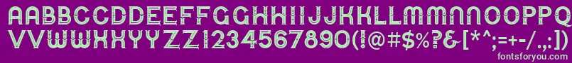 UrbanCircusDeco Font – Green Fonts on Purple Background