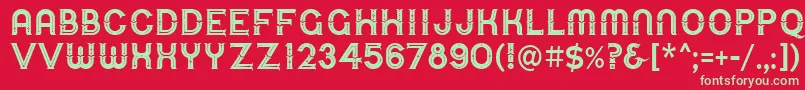 UrbanCircusDeco Font – Green Fonts on Red Background