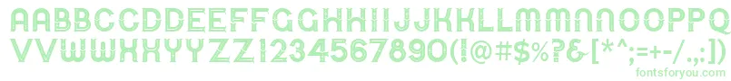 UrbanCircusDeco Font – Green Fonts on White Background