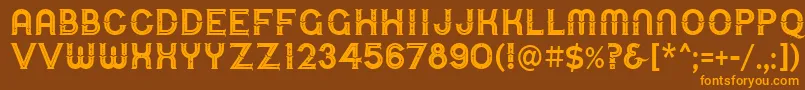 UrbanCircusDeco Font – Orange Fonts on Brown Background