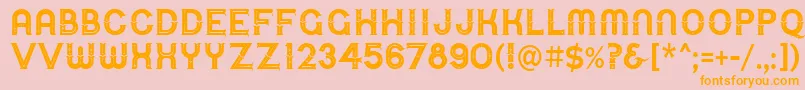 UrbanCircusDeco Font – Orange Fonts on Pink Background