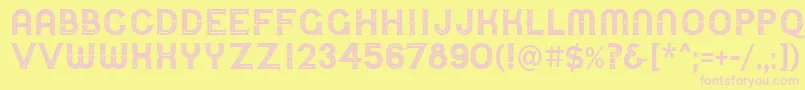 UrbanCircusDeco Font – Pink Fonts on Yellow Background