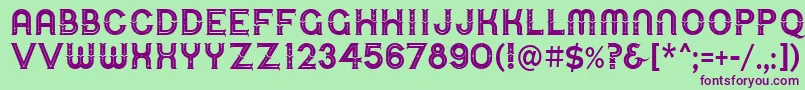 UrbanCircusDeco Font – Purple Fonts on Green Background