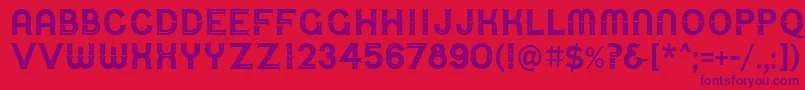 UrbanCircusDeco Font – Purple Fonts on Red Background